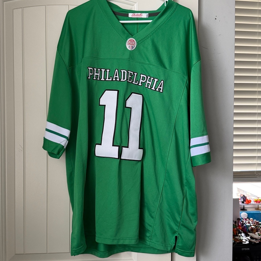 NFL AJ Briwn Philadelphia Eagles #11 Kelly Green throwback Men's Jersey size XXL